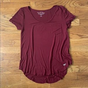 Hollister Must Have Collection Maroon V-Neck